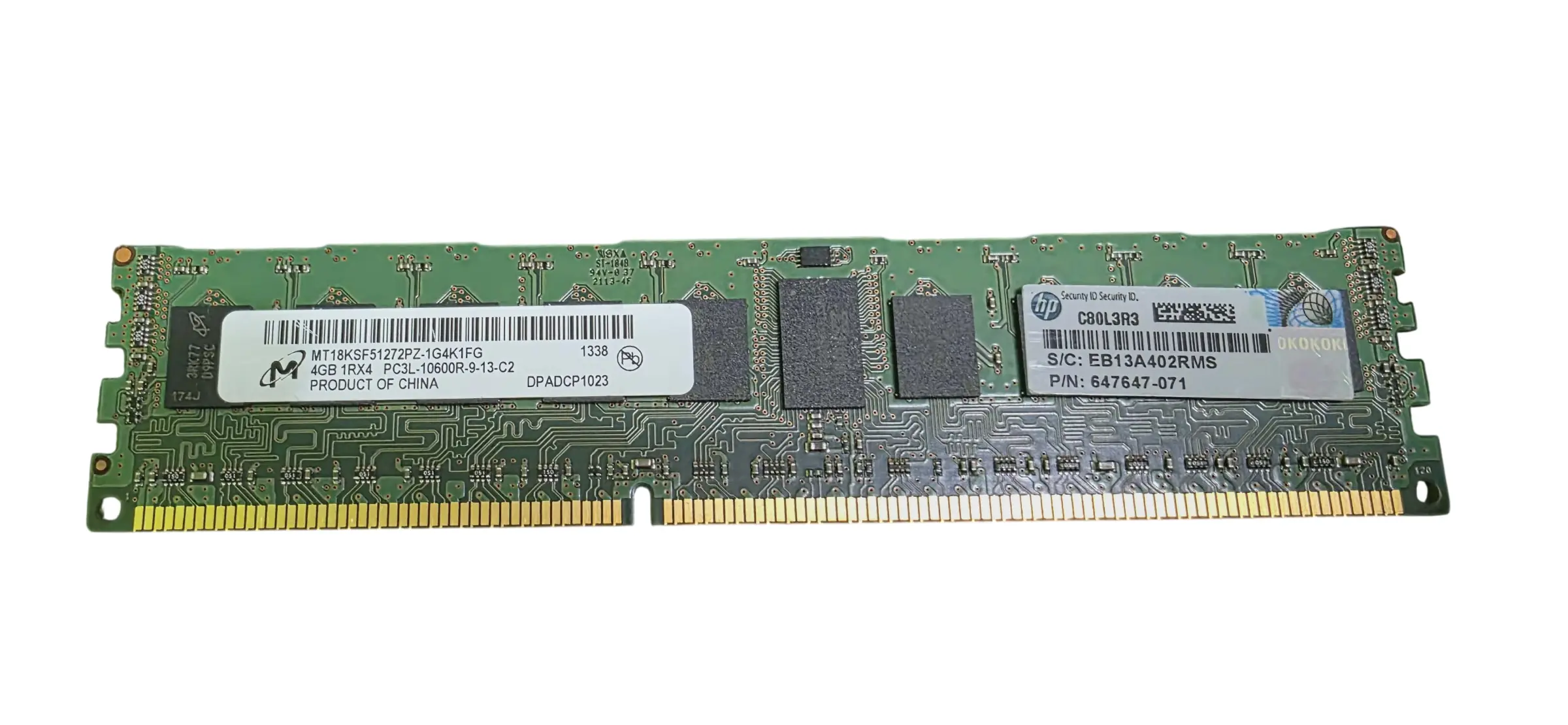 Pamięć ram serwerowa HP / Micron 4GB DDR3-1333 PC3L-10600R Registered ECC RDIMM